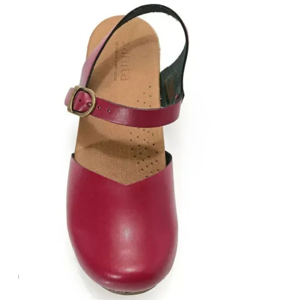 SANITA SANSI ADJUSTABLE BUCKLE CLOSED TOE CLOG RASPBERRY SIZE US 11/EURO 42 - Picture 3 of 4